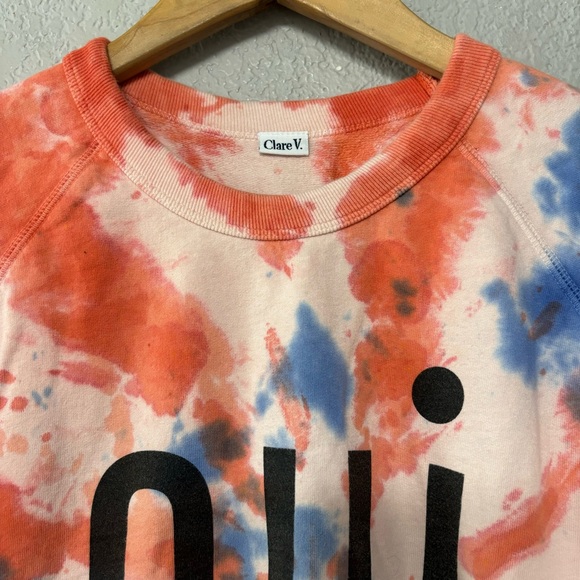 Clare V. OUI Tie Dye Sweatshirt Size S - Picture 3 of 6